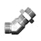World Wide Fittings Male Flat Face O-Ring Bulkhead to Male Flat Face O-Ring 45 Deg. Union Elbow - With Locknut 4375X04X04LN - alternate 1